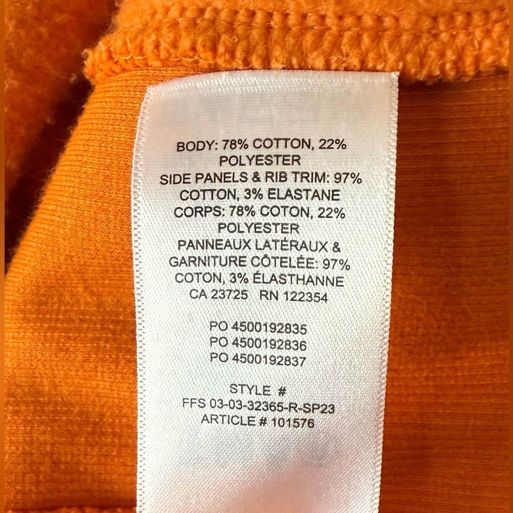 TNA Aritzia Vibrant Orange Fleece Pullover Crewneck Sweatshirt Size Medium - Picture 6 of 7